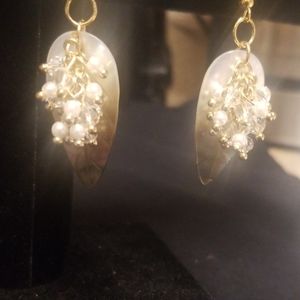 Earrings shell Eearl Gold